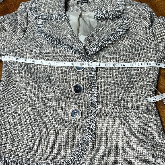 600 West 2 pc suit shimmer tweed with fringe blazer and skirt 3 sizes classic - Picture 6 of 17